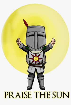 Solaire Of Astora In His Iconic Pose Wallpaper