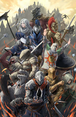 Solaire Of Astora In Praise The Sun Pose Wallpaper