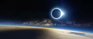 Solar Eclipse From Space Wallpaper