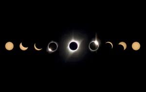 Solar Eclipse Phases Wallpaper