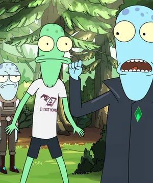 Solar Opposites Aliens In Forest Wallpaper