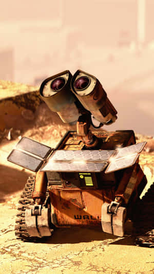 Solar Panel Charging Wall E Iphone Wallpaper