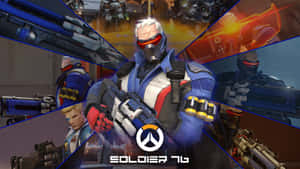 Soldier 76 Action Pose Wallpaper