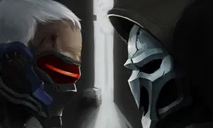 Soldier 76 Engaged In Battle Wallpaper