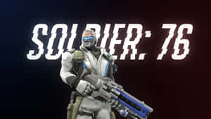 Soldier 76 In Action On The Battlefield. Wallpaper