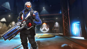 Soldier 76, Overwatch's Lethal Hero In Action Wallpaper