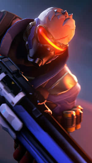 Soldier 76 Takes Action Wallpaper