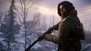 Soldier Jetpacks Onto Battlefield Wallpaper