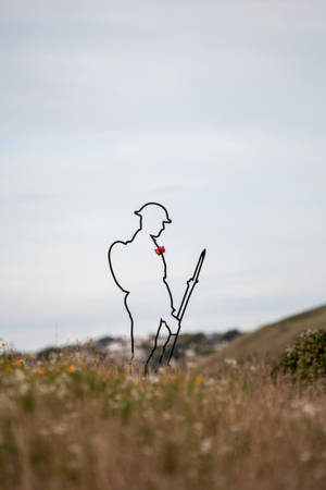 Soldier Outline Remembrance Day Wallpaper