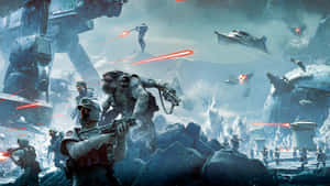 Soldiers Fighting Against The Empire In The Epic Battle Of Hoth Wallpaper