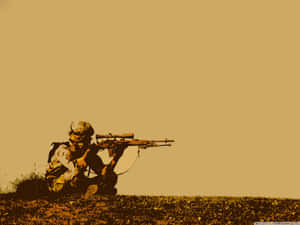 Soldiers Standing In Combat Formation Wallpaper