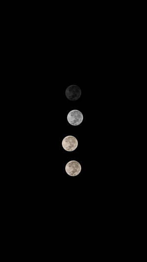 Solid Black 4k Full Moons And New Moon Wallpaper