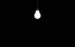 Solid Black 4k Light Bulb Wallpaper