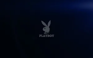 Solid Dark Blue Playboy Logo Wallpaper