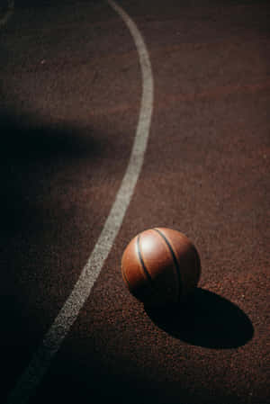 Solitary Basketball Court Wallpaper