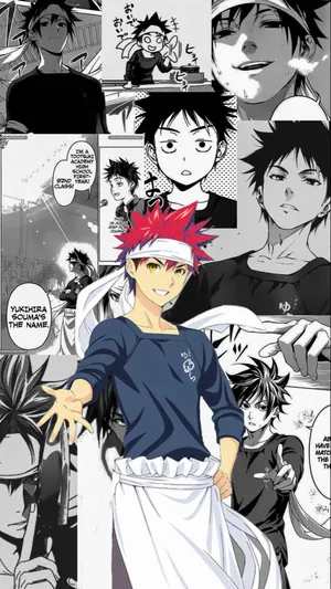 Soma Yukihira Anime Collage Wallpaper
