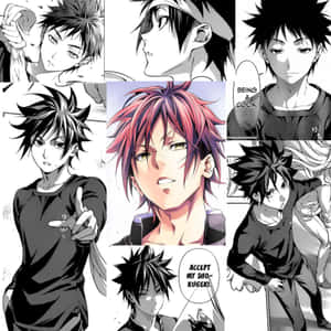 Soma Yukihira Collage Wallpaper