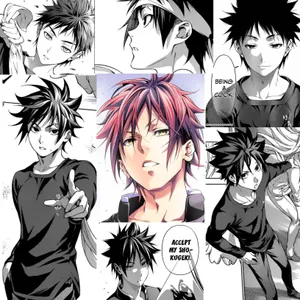 Soma Yukihira Collage Wallpaper