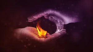 Somatic Hands With Light Wallpaper