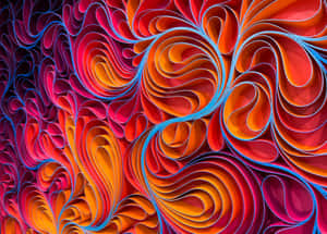 Somatic Orange Folds Wallpaper