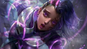 Sombra From Overwatch In Action Wallpaper