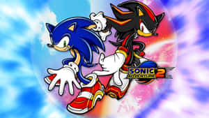 Sonic Adventure Hd - Sonic And Tails Racing Across A Cityscape Wallpaper