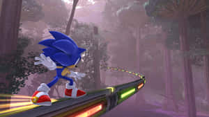 Sonic Adventure In The Vibrant World Of Planet Wisp Wallpaper