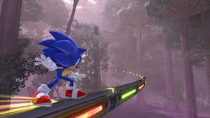 Sonic Adventure In The Vibrant World Of Planet Wisp Wallpaper