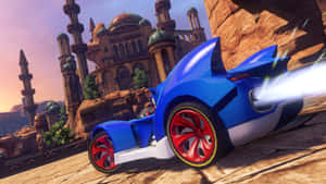 Sonic And All-stars Racing Transformed Action-packed Gameplay Wallpaper