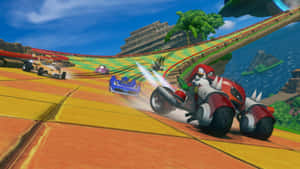 Sonic And All-stars Racing Transformed Action-packed Race Wallpaper