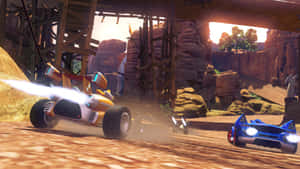 Sonic And All-stars Racing Transformed In Action Wallpaper