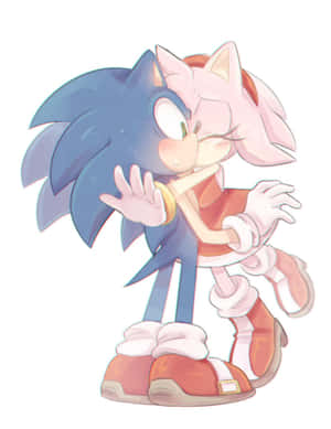 Sonic And Amy's Romantic Adventure Wallpaper