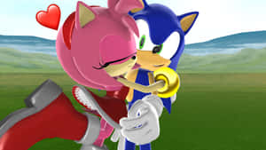 Sonic And Amy's Romantic Adventure Wallpaper