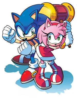 Sonic And Amy's Romantic Adventure Wallpaper