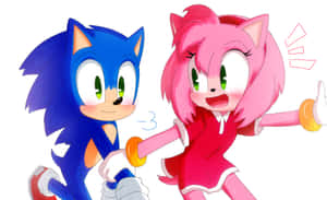 Sonic And Amy's Unforgettable Adventure Wallpaper