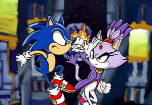 Sonic And Blaze: Dynamic Duo Wallpaper