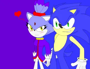 Sonic And Blaze Racing In Action Wallpaper