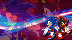 Sonic And Friends In An Action-packed Adventure In Sonic Adventure Hd Wallpaper