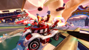 Sonic And Friends Racing In Sonic Battle Racers Wallpaper