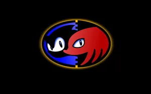 Sonic And Knuckles Ready For Action In Retro Gaming Glory Wallpaper