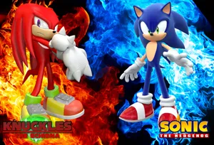 Sonic And Knuckles Team Up For An Action-packed Adventure Wallpaper