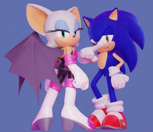 Sonic And Rouge: Buddies On An Adventure Wallpaper