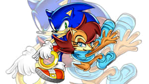 Sonic And Sally - A Timeless Duo Wallpaper