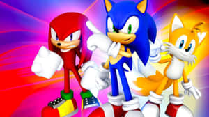 Sonic And Tails In Action Wallpaper