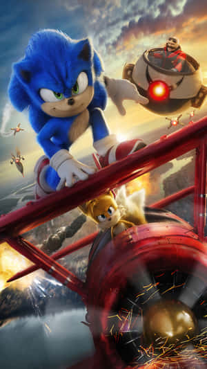 Sonic And Tails In Action Wallpaper