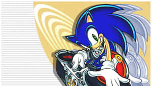 Sonic Art - The Fastest Hedgehog In Action Wallpaper