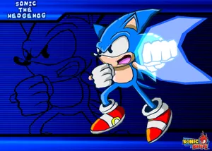 Sonic Battle Action Pose Wallpaper