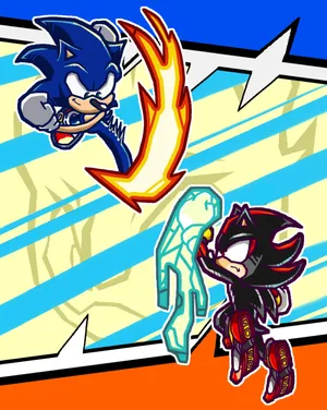 Sonic Battle Action Wallpaper