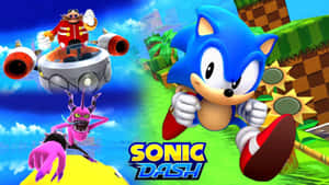 Sonic Dash - Speeding Through Astounding Adventures Wallpaper