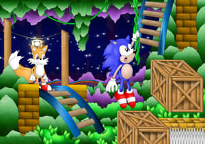 Sonic Exploring Mystic Cave Zone Wallpaper